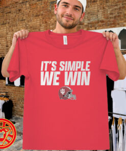 Indiana Football It's Simple We Win-men-design