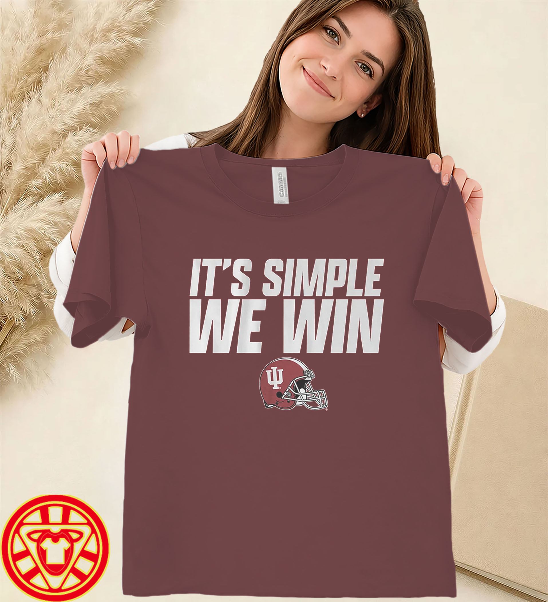 Indiana Football It's Simple We Win-women-design