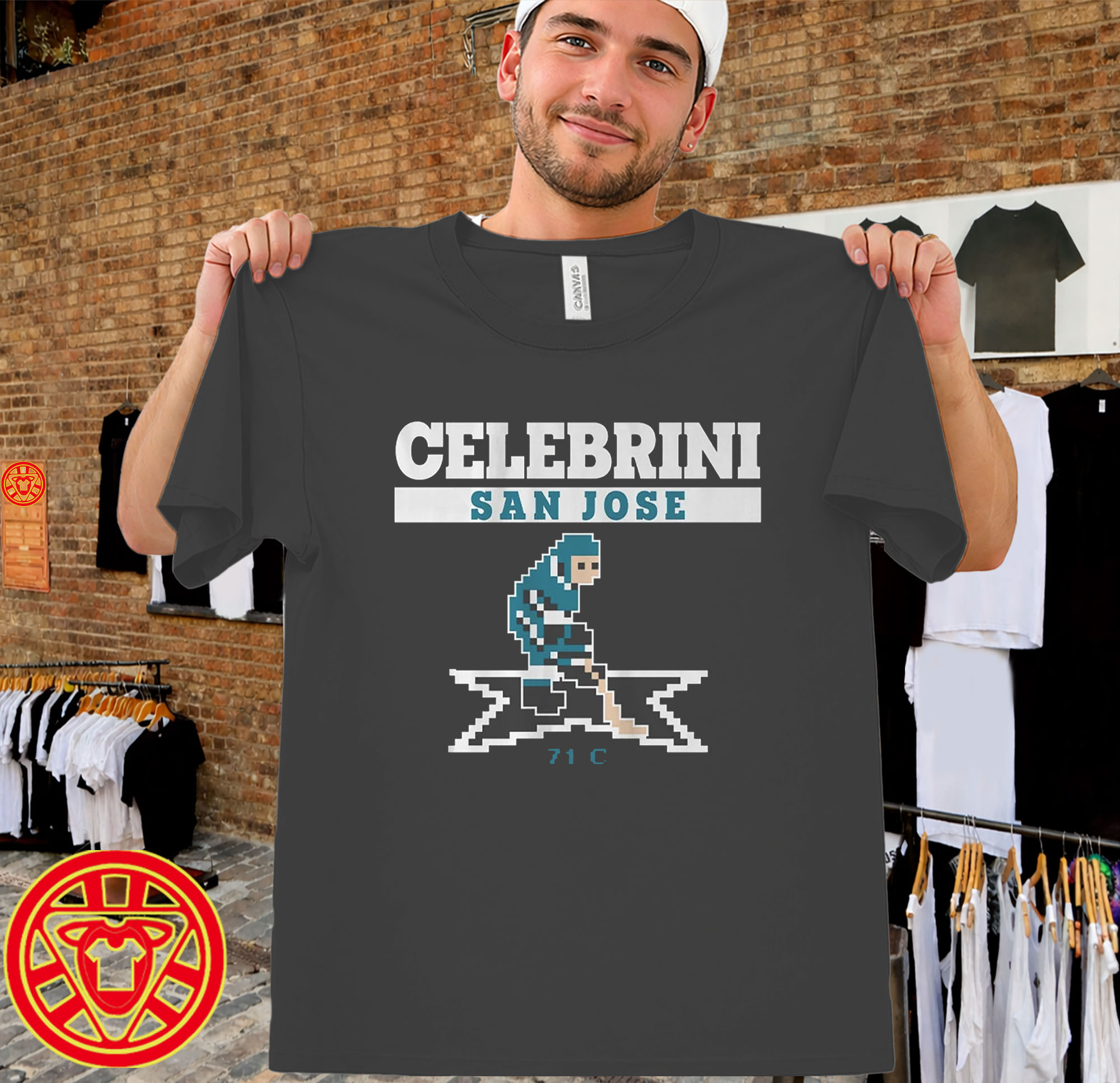 Macklin Celebrini Retro Hockey-men-design