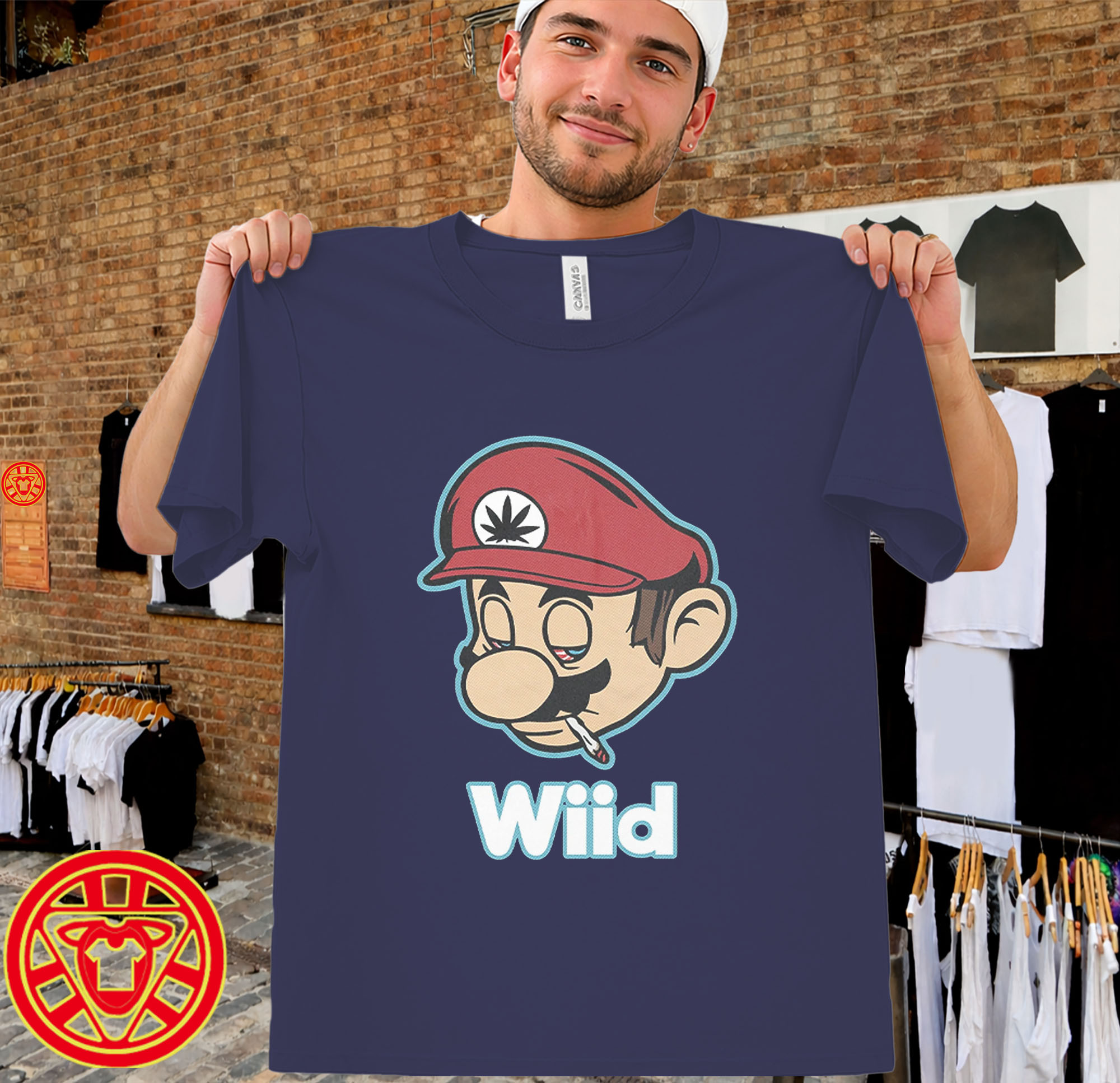 Mario Smoking Weed Wii Parody men-design