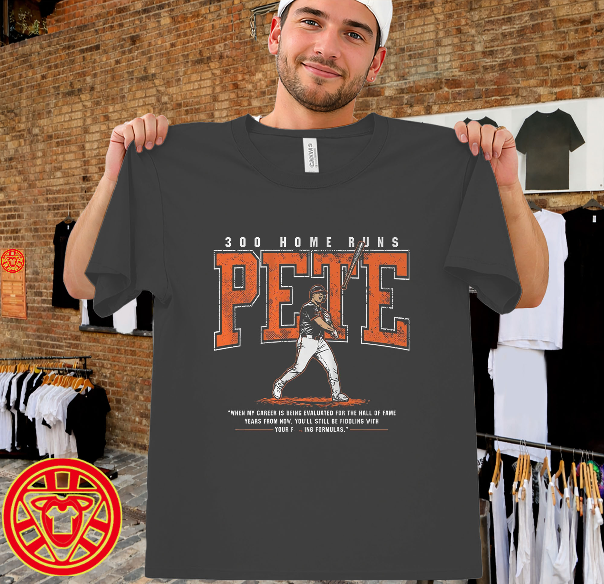 Pete Alonso 300th Home Run Bat Throw men-design