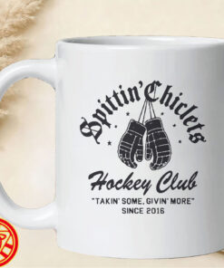 Spittin Chiclets Hockey Club Gloves-mug-design