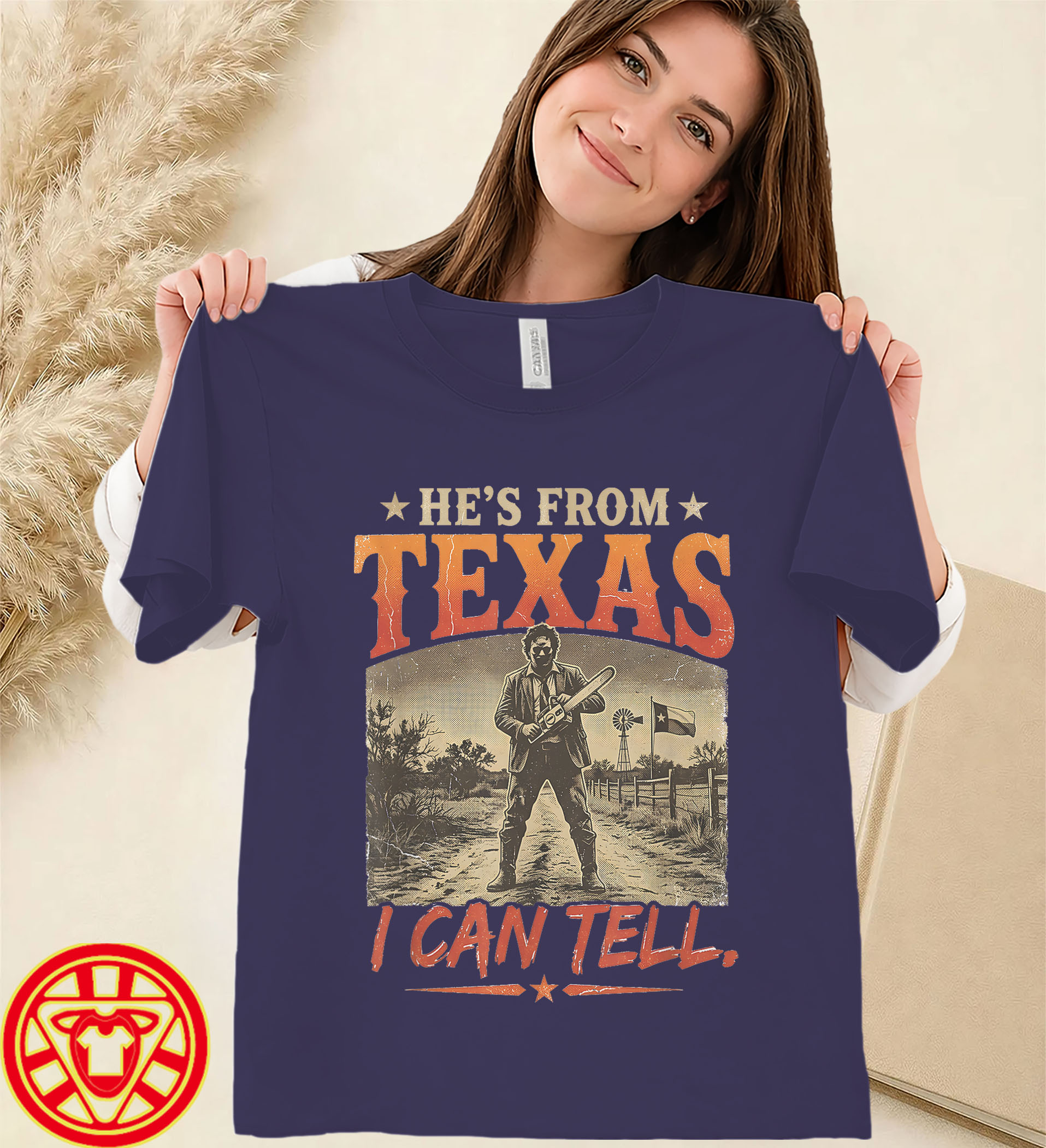 Texas I Can Tell Chainsaw Horror Halloween women-design