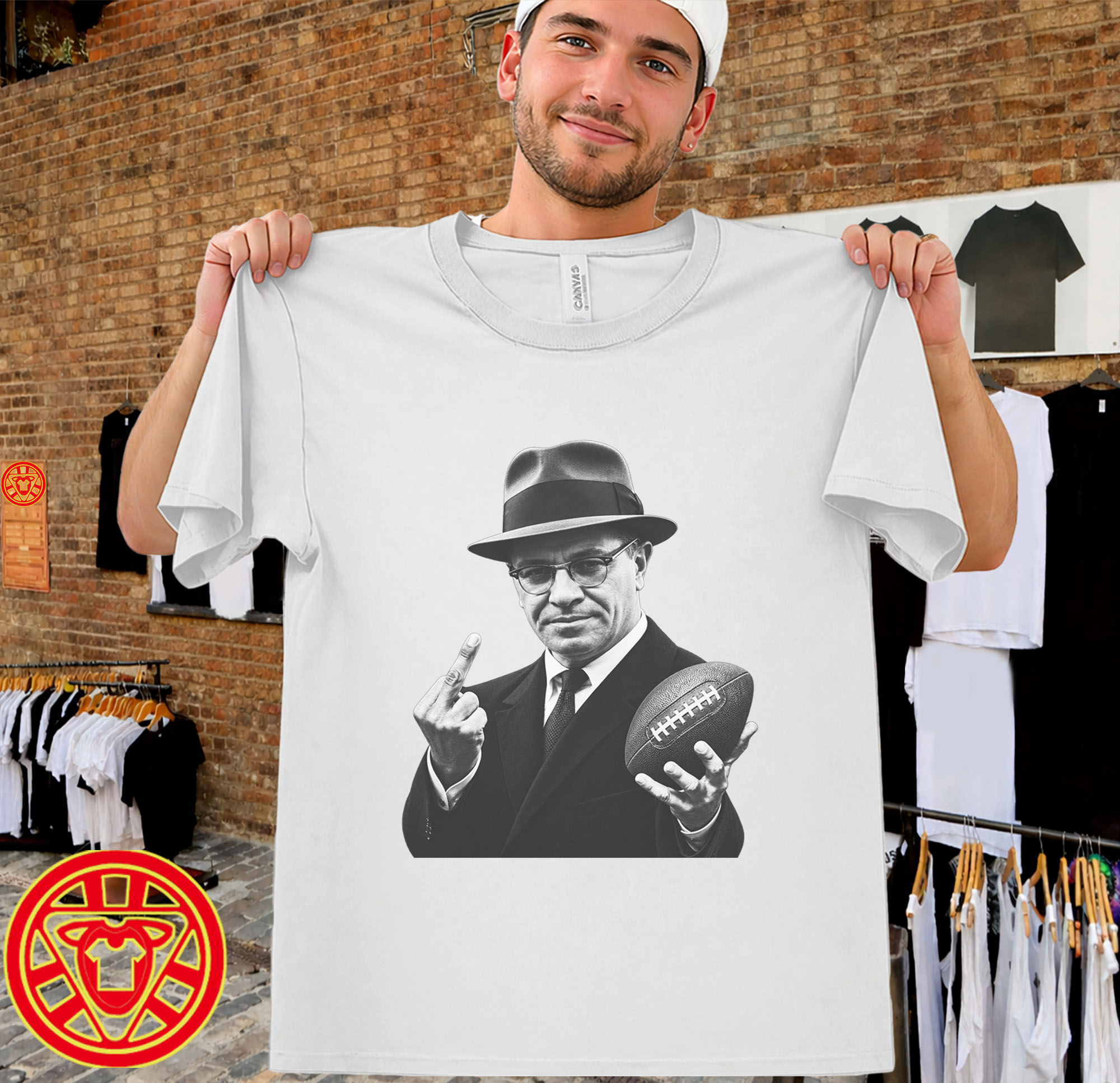 Vince Lombardi Football Middle Finger men-design