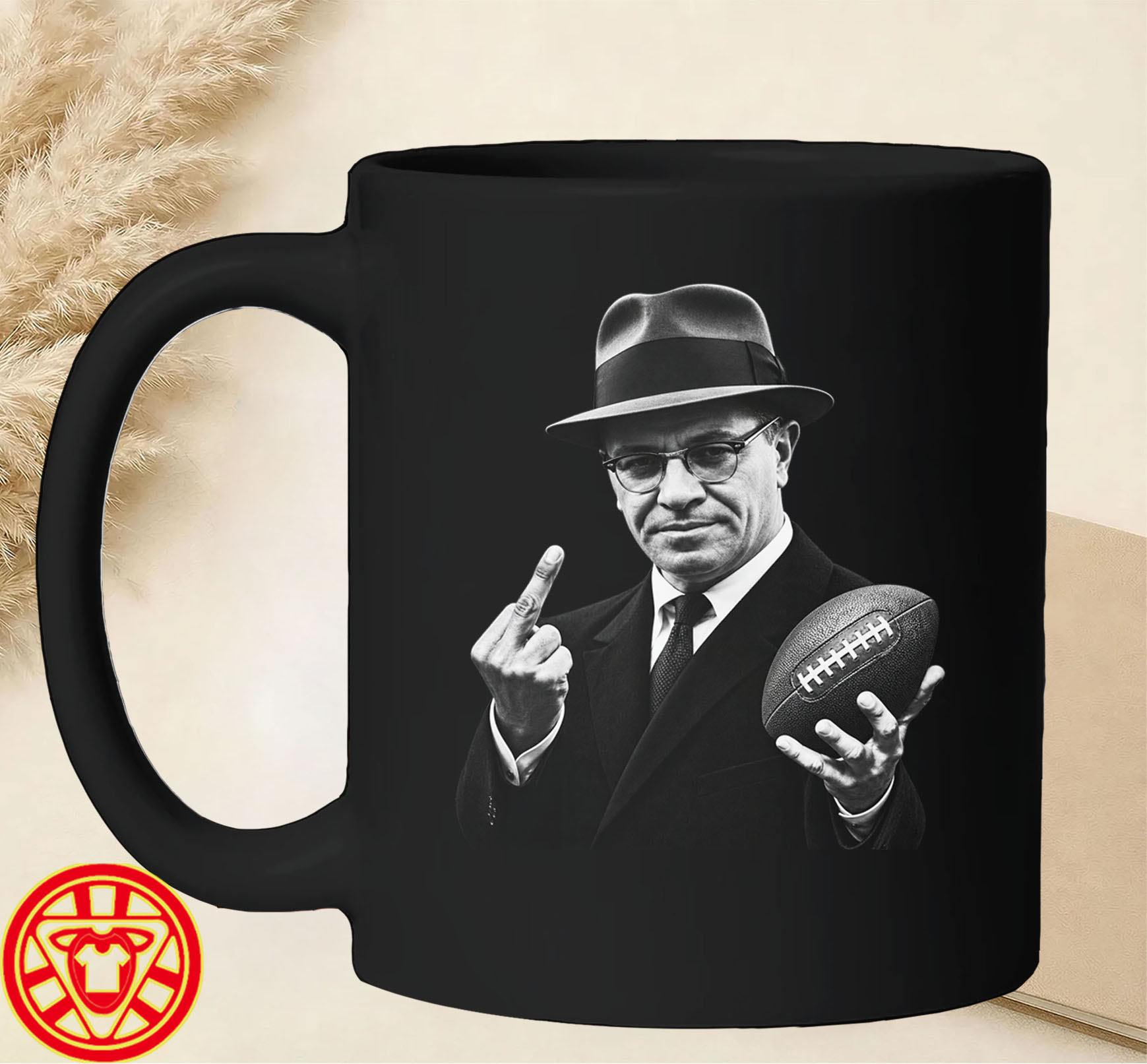 Vince Lombardi Football Middle Finger mug-design