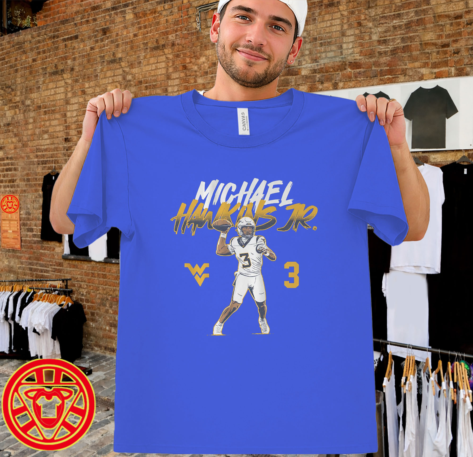 West Virginia Football Michael Hawkins Jr. men-design