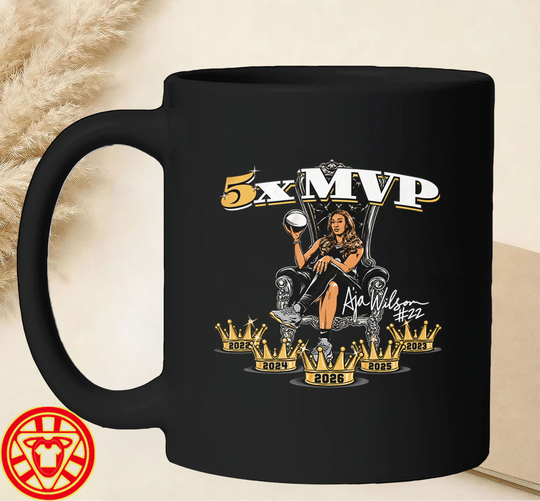 5x MVP A'ja Wilson mug-design
