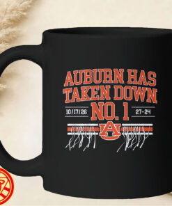 Auburn Football Down Goes No. 1 mug-design