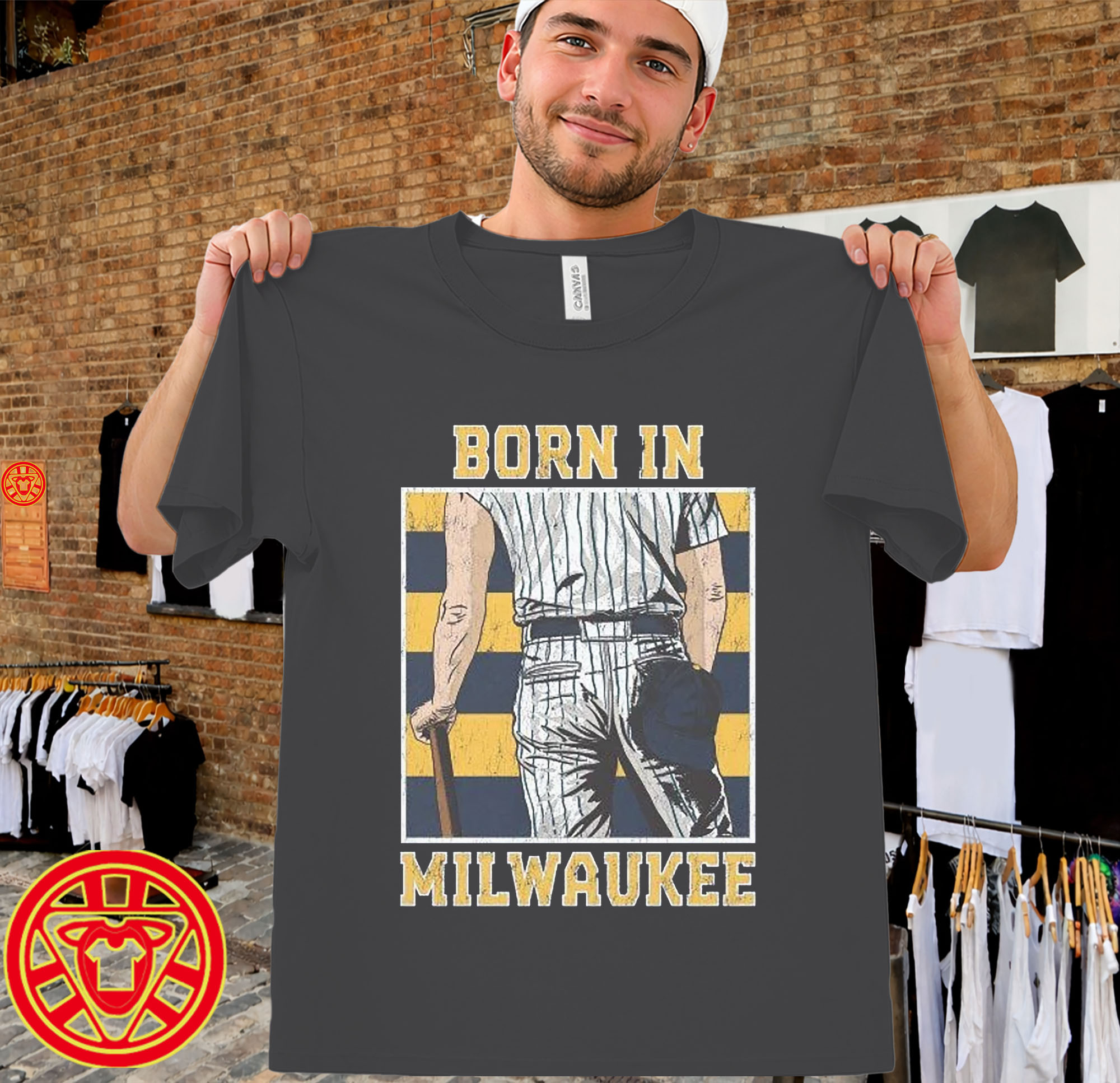 Born In MKE Tee men-design