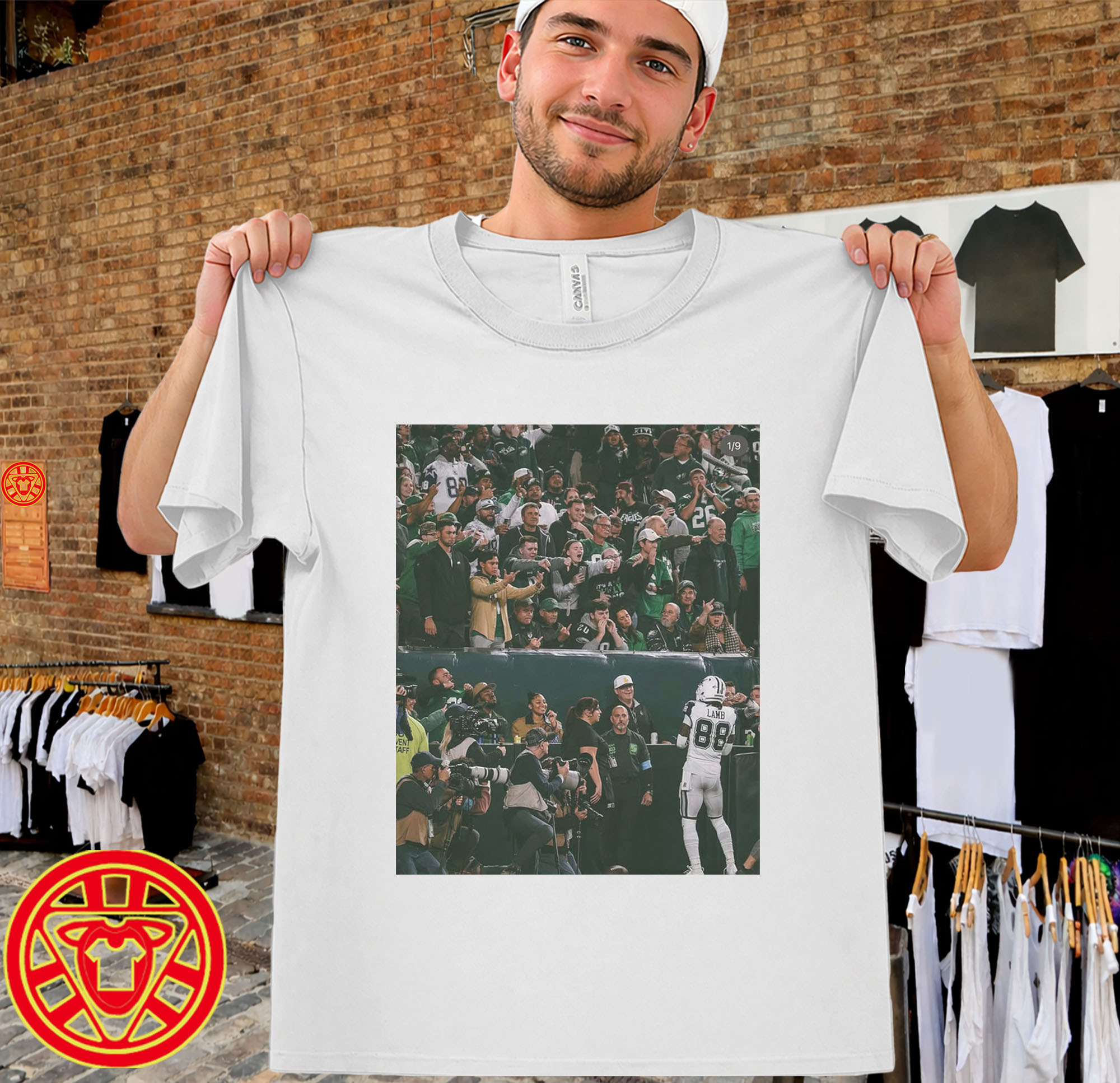 CeeDee Lamb Facing Philly Crowd men-design