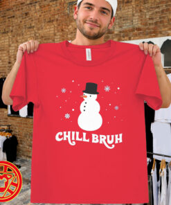 Chill Bruh Snowman Christmas men-design