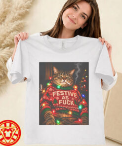 Christmas Cat Festive As Fuck women-design