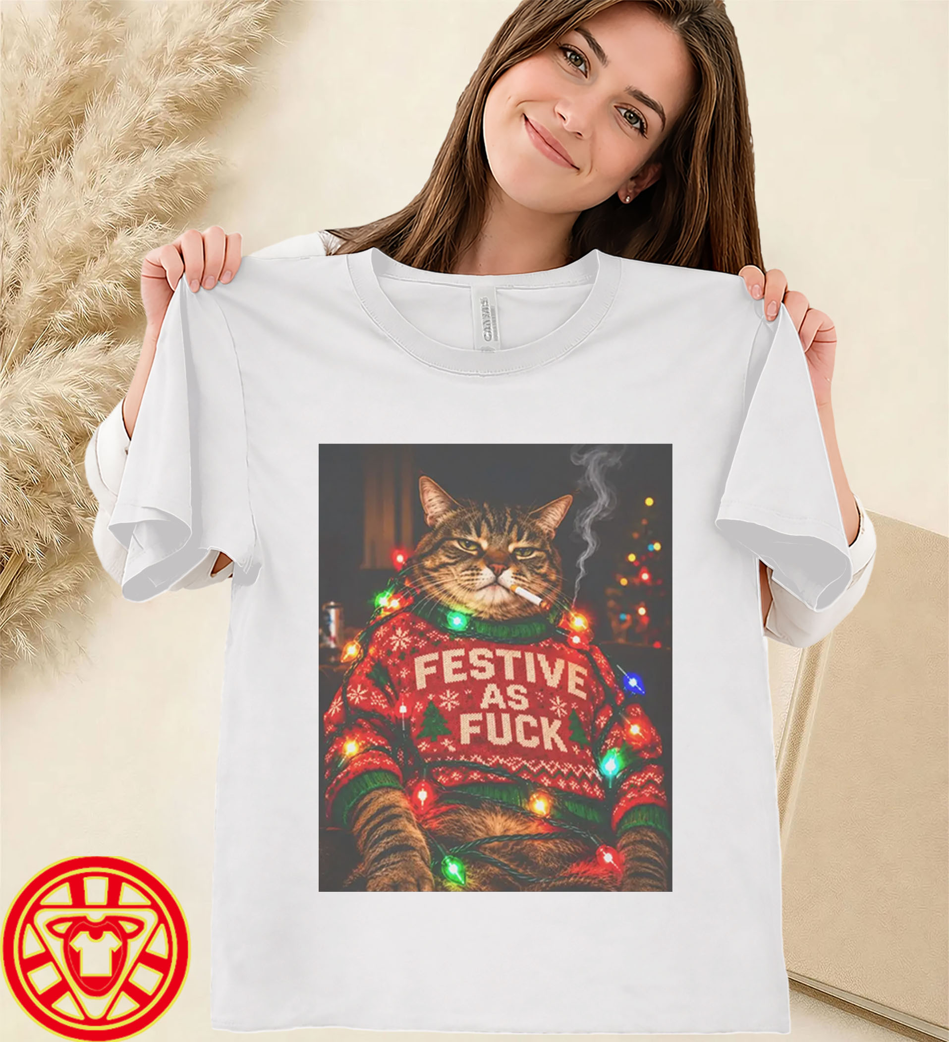 Christmas Cat Festive As Fuck women-design