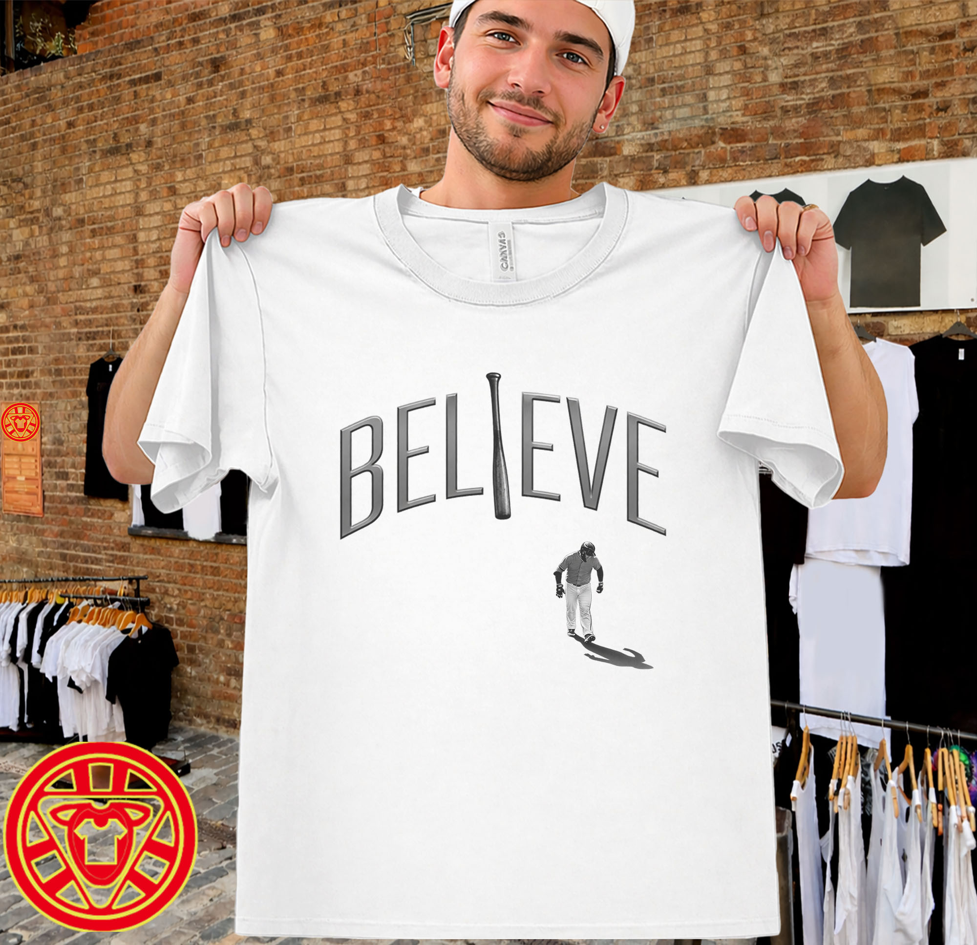 Cleveland BELIEVE Bat Flip Tee-men-design
