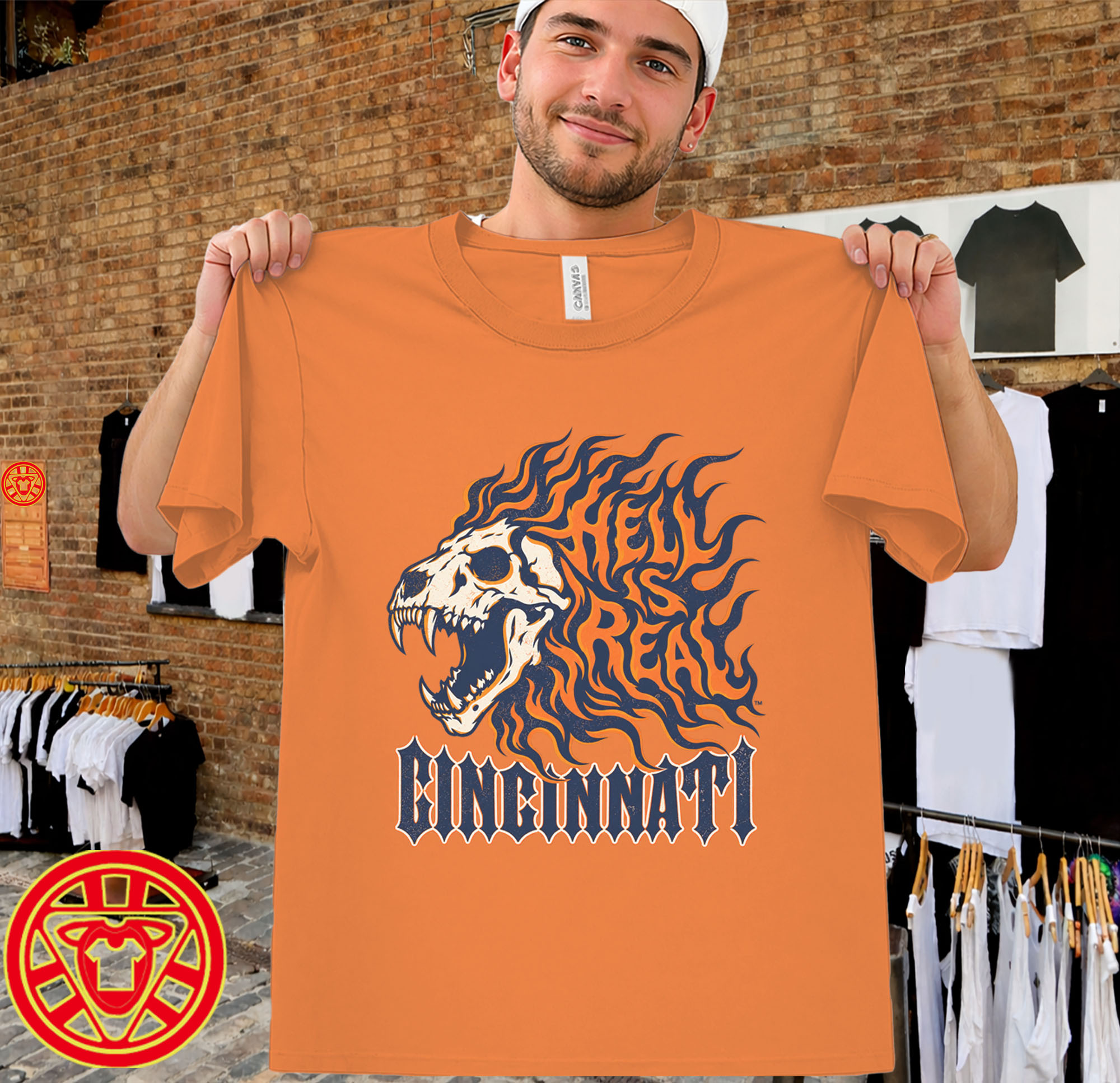 FC Cincinnati Lion Skull Flames men-design