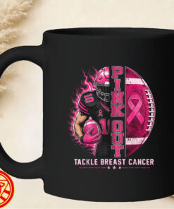 Football Pink Out Tackle Breast Cancer design