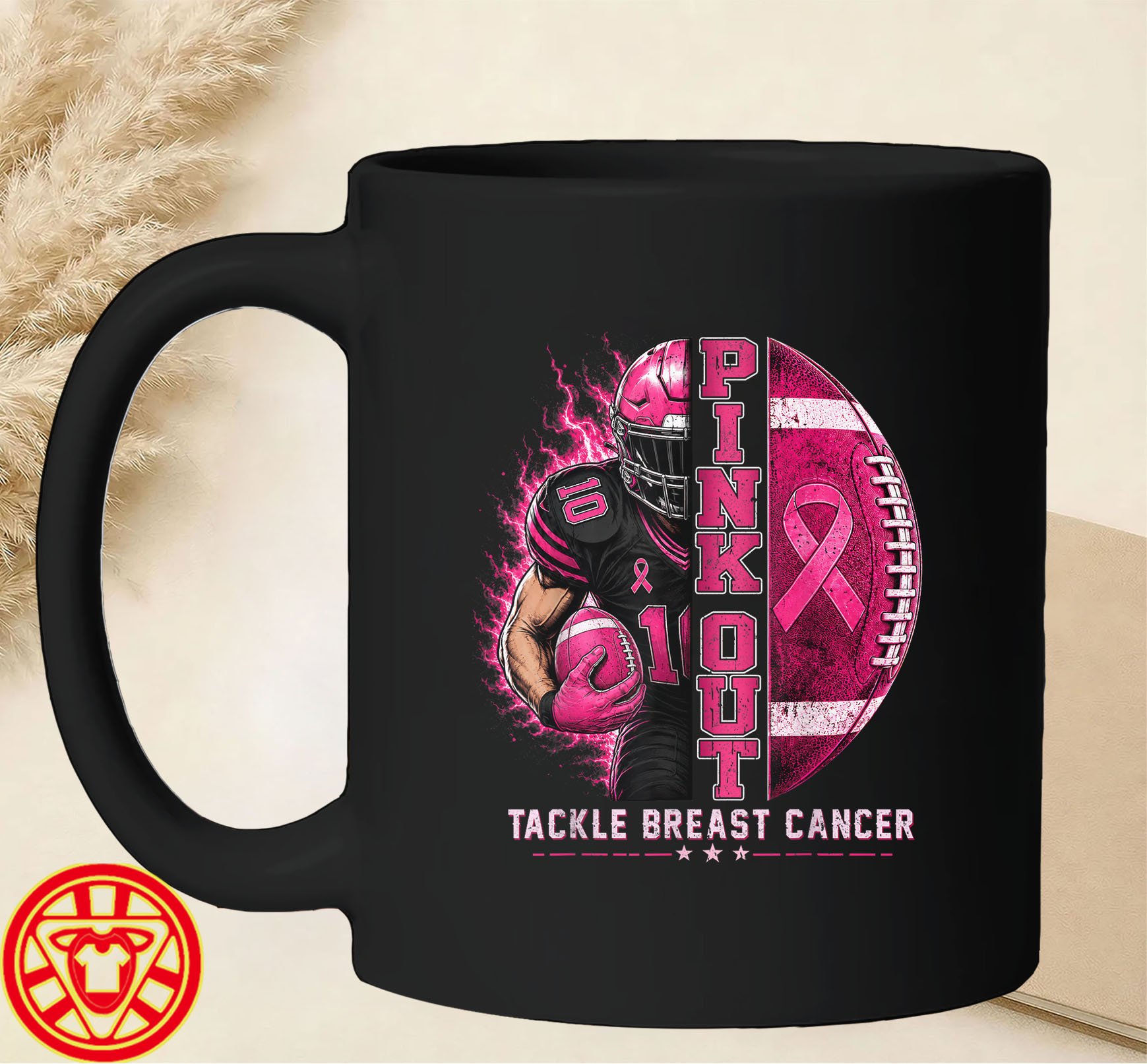 Football Pink Out Tackle Breast Cancer design