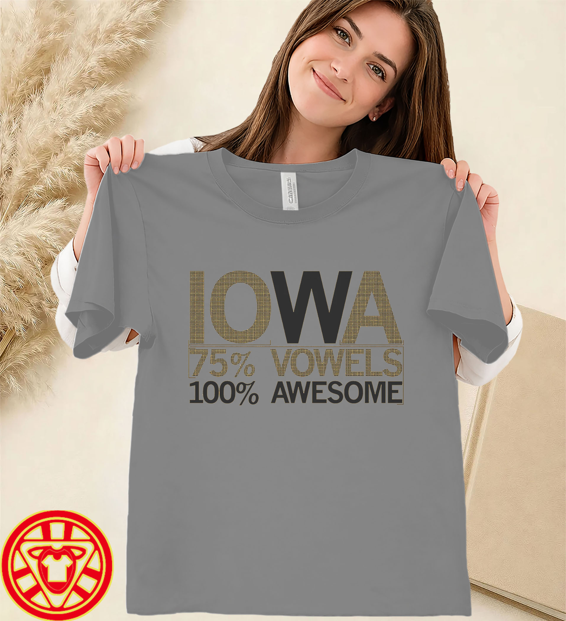 Iowa 75% Vowels 100% Awesome-women-design