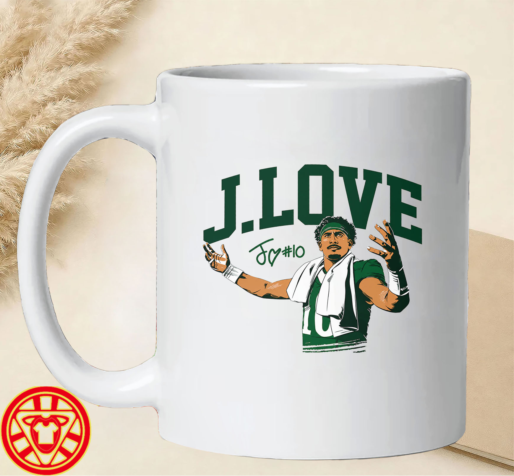 Jordan Love J Love Pose Green Bay mug-design