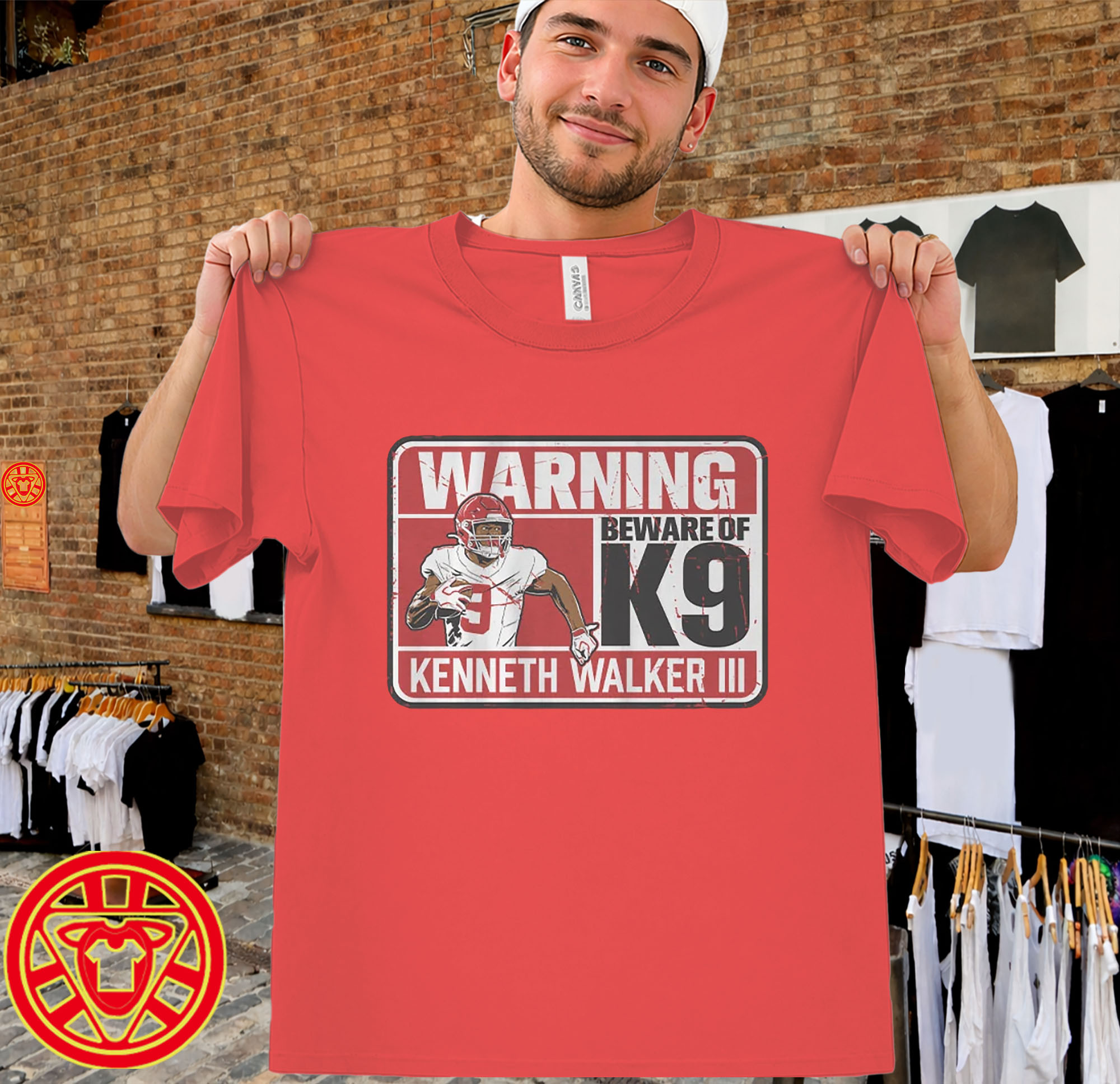 Kenneth Walker III Beware Of K9 men-design