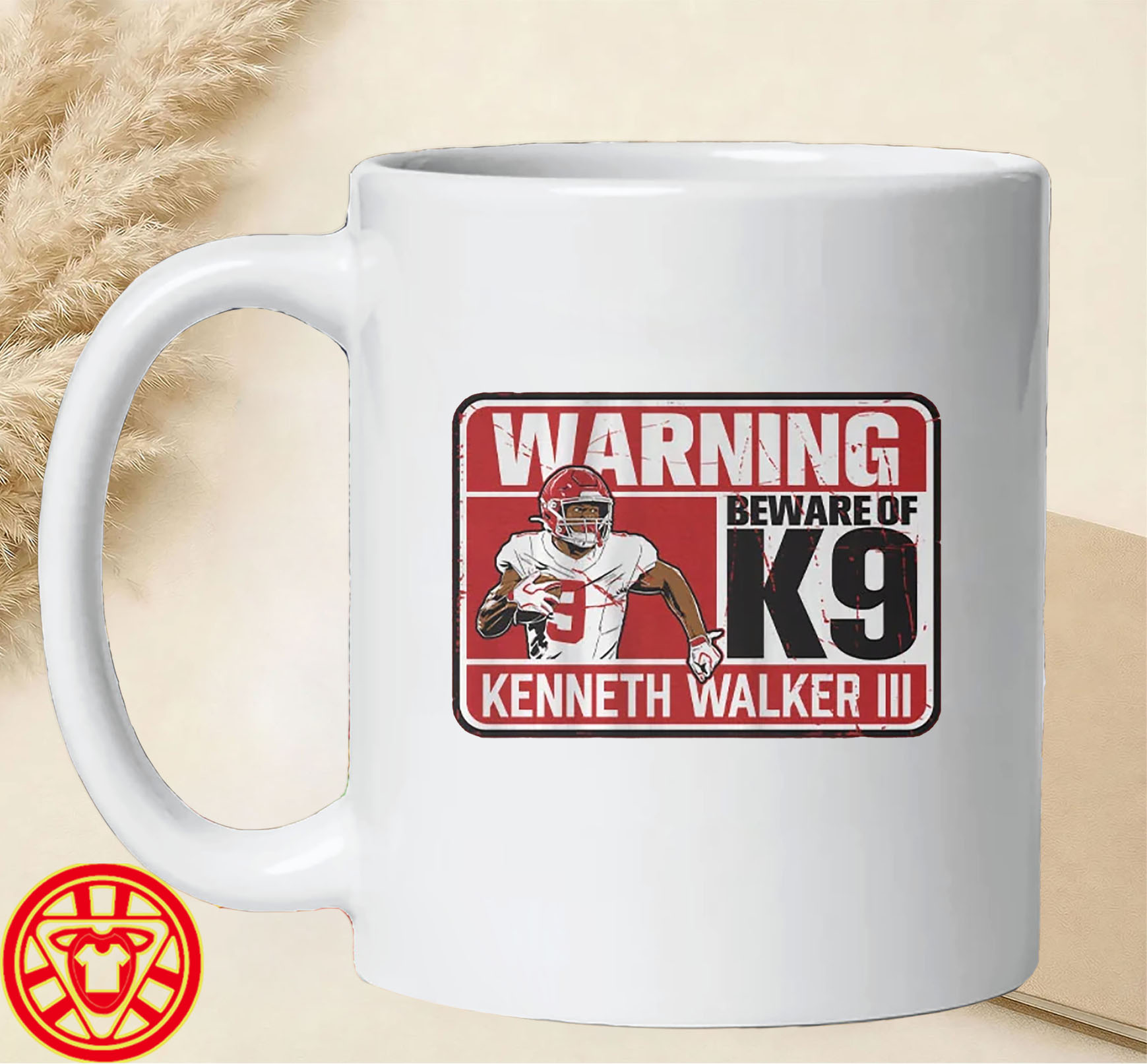 Kenneth Walker III Beware Of K9-mug-design