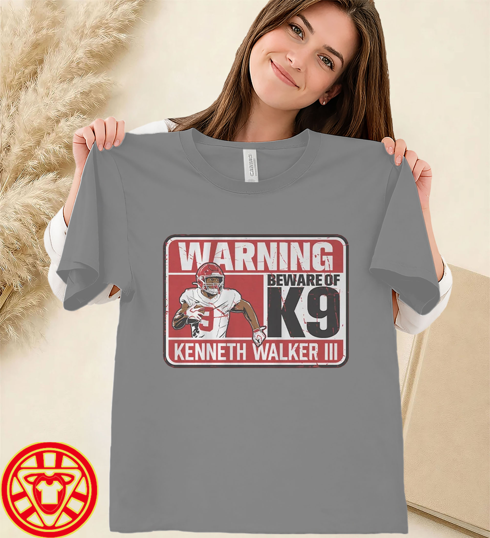 Kenneth Walker III Beware Of K9 women-design