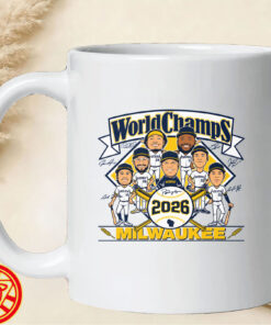 Milwaukee Baseball 2026 World Champs Caricatures mug-design