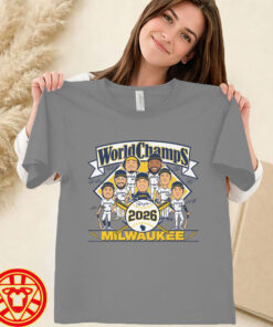 Milwaukee Baseball 2026 World Champs Caricatures women-design