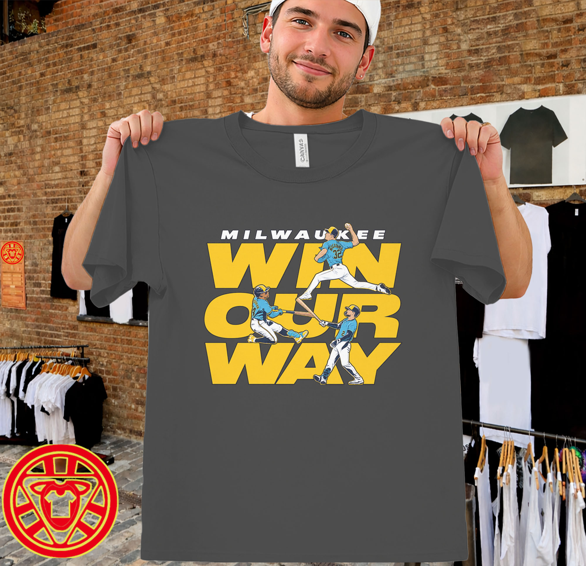 Milwaukee Baseball Win Our Way Stack men-design