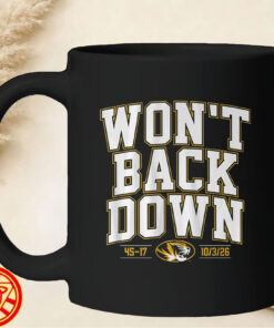 Missouri Football Won't Back Down mug-design