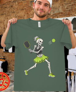 Pickleball Skeleton Halloween Sport men-design