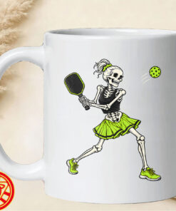 Pickleball Skeleton Halloween Sport mug-design