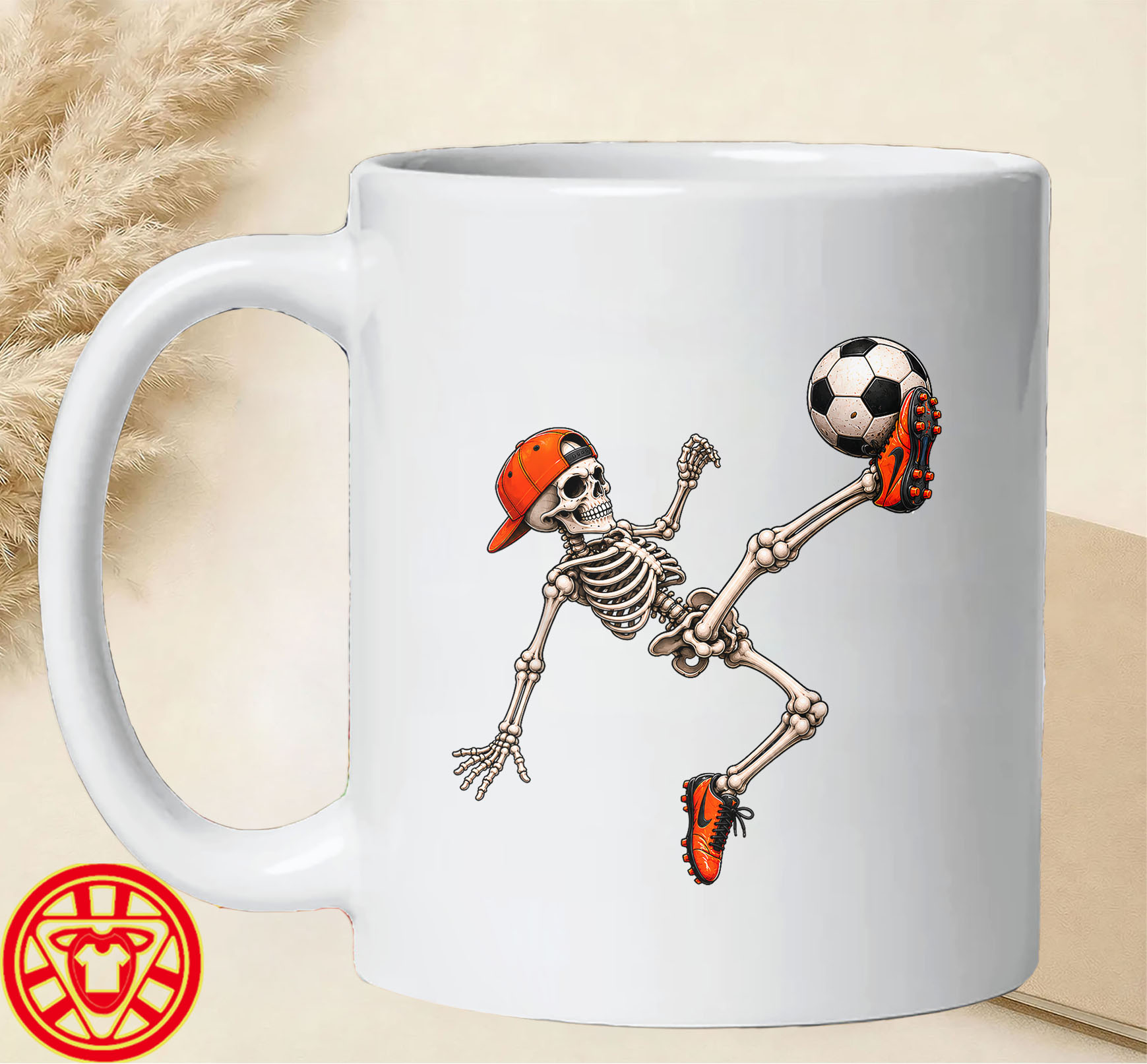 Skeleton Soccer Player Spooky mug-design