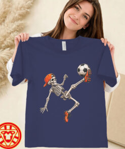 Skeleton Soccer Player Spooky-women-design