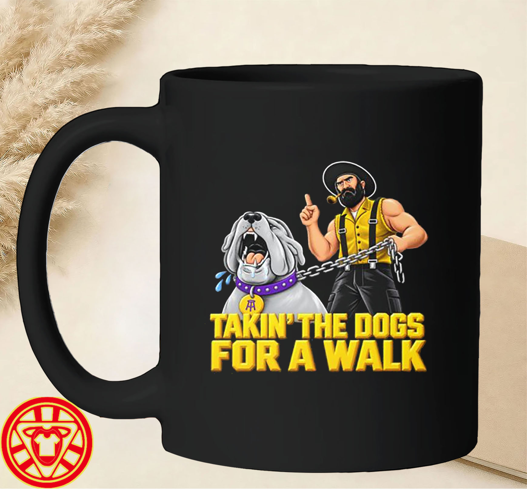 Takin’ the Dogs for a Walk mug-design
