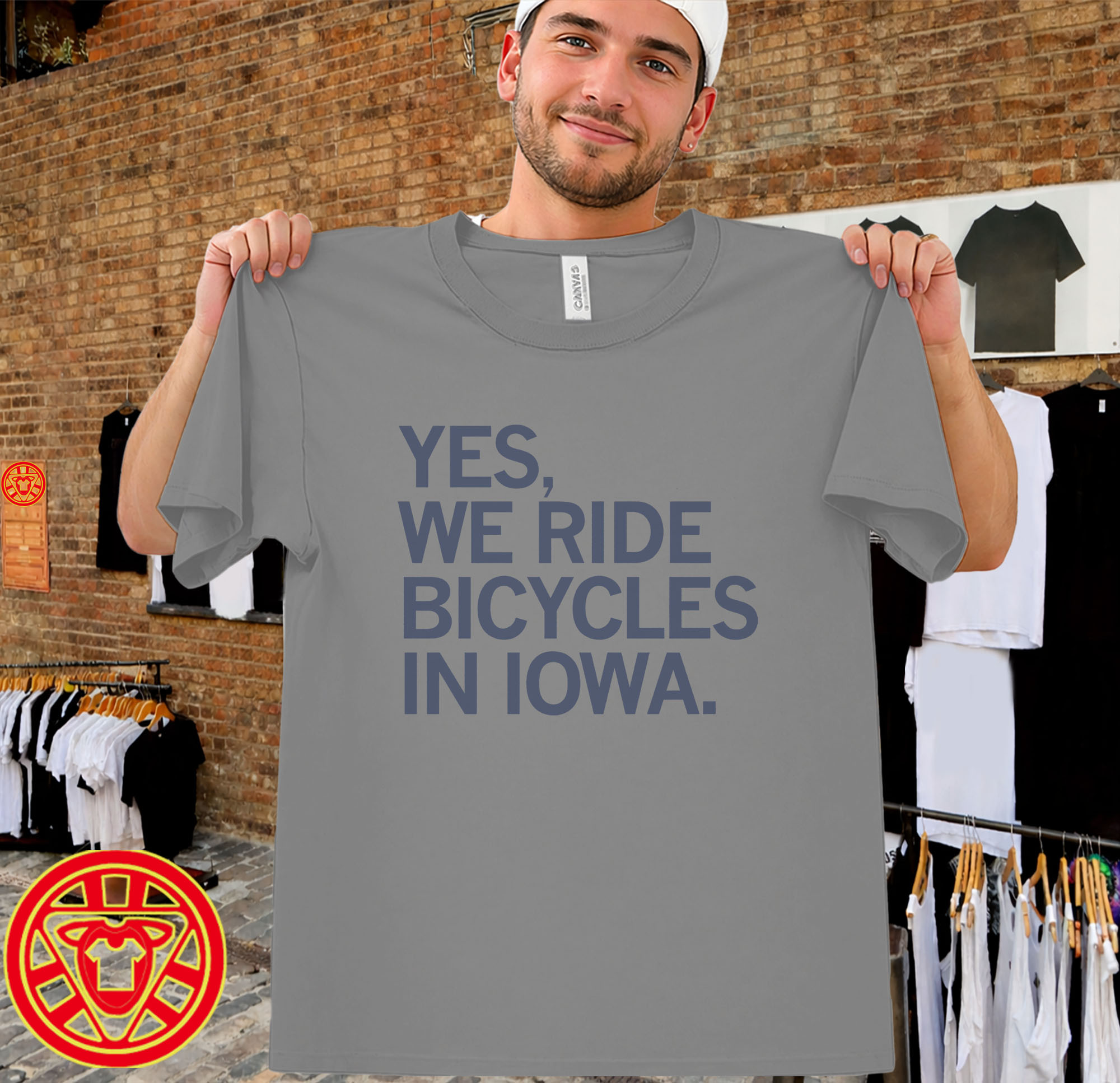 We Ride Bicycles In Iowa men-design
